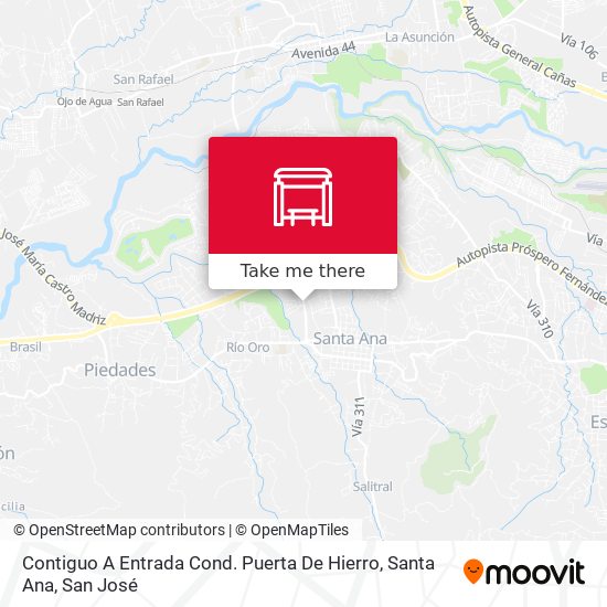 Contiguo A Entrada Cond. Puerta De Hierro, Santa Ana map