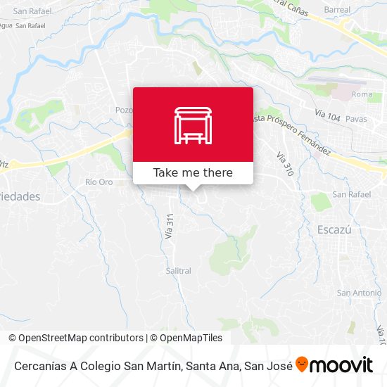 Cercanías A Colegio San Martín, Santa Ana map