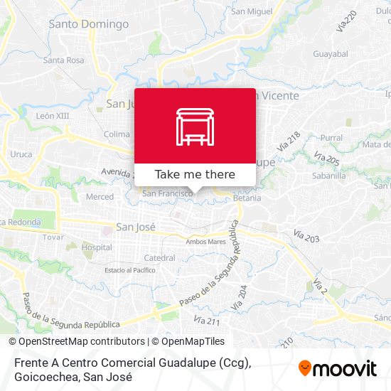 Frente A Centro Comercial Guadalupe (Ccg), Goicoechea map