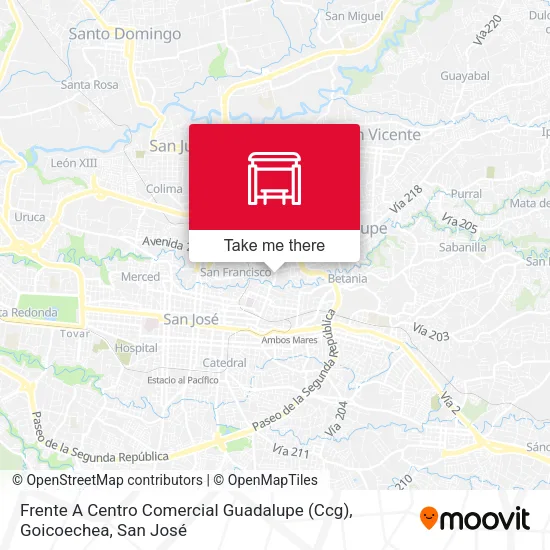 Mapa de Frente A Centro Comercial Guadalupe (Ccg), Goicoechea