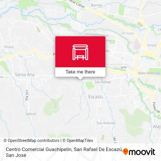 Mapa de Centro Comercial Guachipelín, San Rafael De Escazú