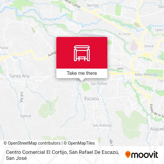 Centro Comercial El Cortijo, San Rafael De Escazú map