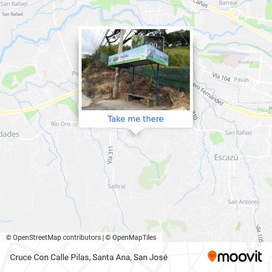 Mapa de Cruce Con Calle Pilas, Santa Ana