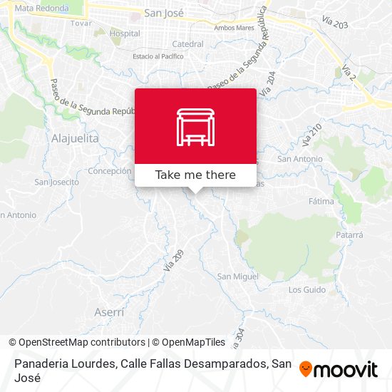Panaderia Lourdes, Calle Fallas Desamparados map