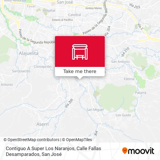 Mapa de Contiguo A Super Los Naranjos, Calle Fallas Desamparados