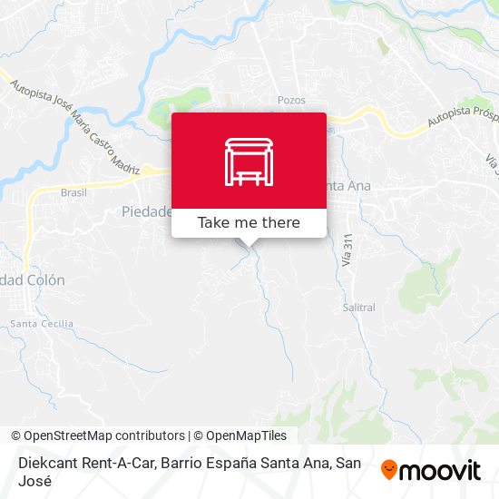 Mapa de Diekcant Rent-A-Car, Barrio España Santa Ana