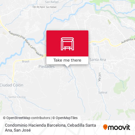 Condominio Hacienda Barcelona, Cebadilla Santa Ana map