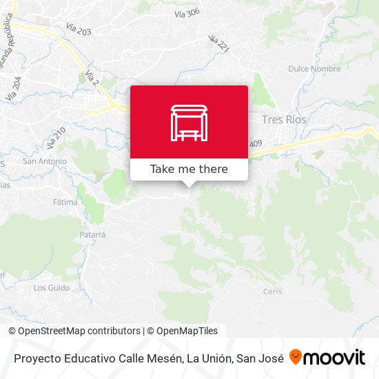 Proyecto Educativo Calle Mesén, La Unión map