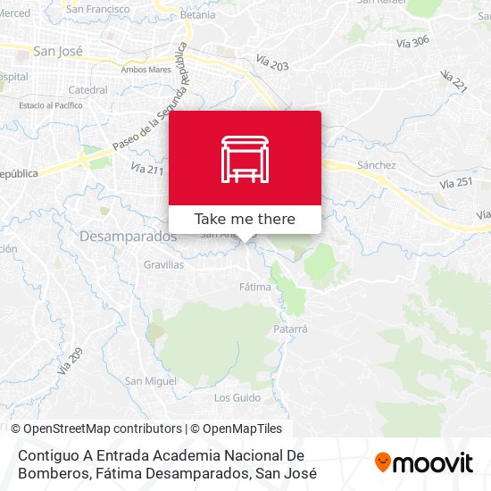 Contiguo A Entrada Academia Nacional De Bomberos, Fátima Desamparados map