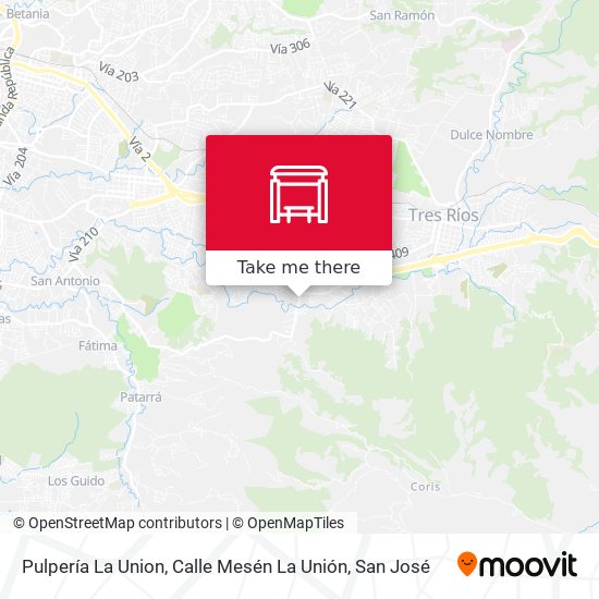 Pulpería La Union, Calle Mesén La Unión map