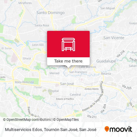 Multiservicios Edos, Tournón San José map