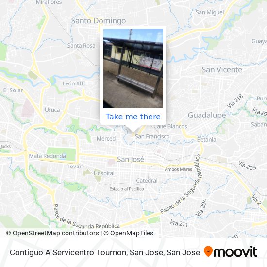 Contiguo A Servicentro Tournón, San José map