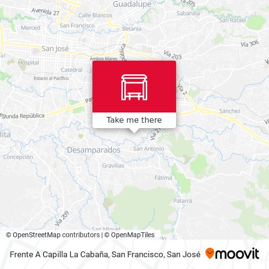 Frente A Capilla La Cabaña, San Francisco map