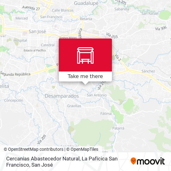 Cercanías Abastecedor Natural, La Pafícica San Francisco map
