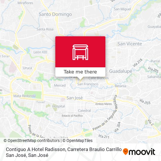 Contiguo A Hotel Radisson, Carretera Braulio Carrillo San José map