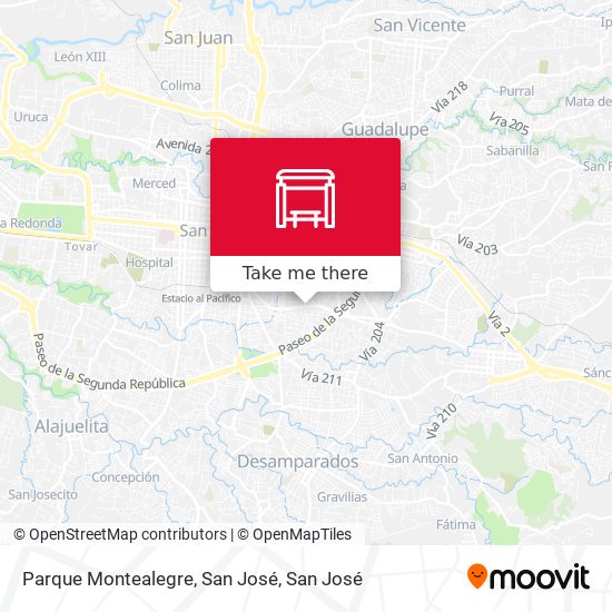 Parque Montealegre, San José map