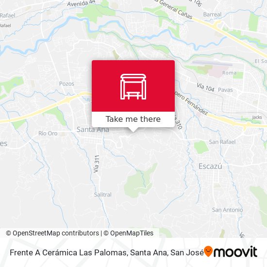 Frente A Cerámica Las Palomas, Santa Ana map