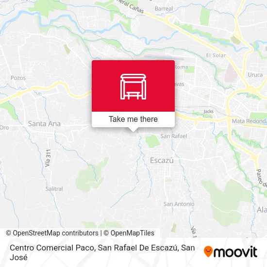 Mapa de Centro Comercial Paco, San Rafael De Escazú
