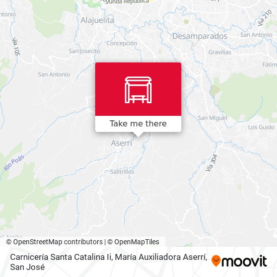 Carnicería Santa Catalina Ii, María Auxiliadora Aserrí map