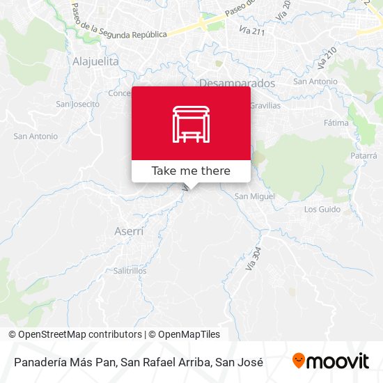 Mapa de Panadería Más Pan, San Rafael Arriba
