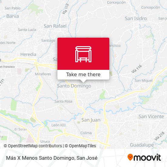Más X Menos Santo Domingo map