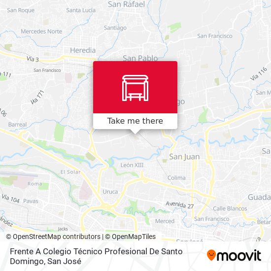 Frente A Colegio Técnico Profesional De Santo Domingo map