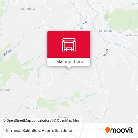 Terminal Salitrillos, Aserrí map