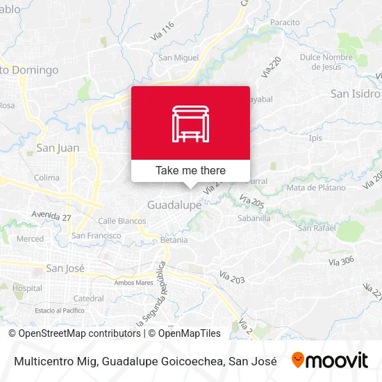 Mapa de Multicentro Mig, Guadalupe Goicoechea