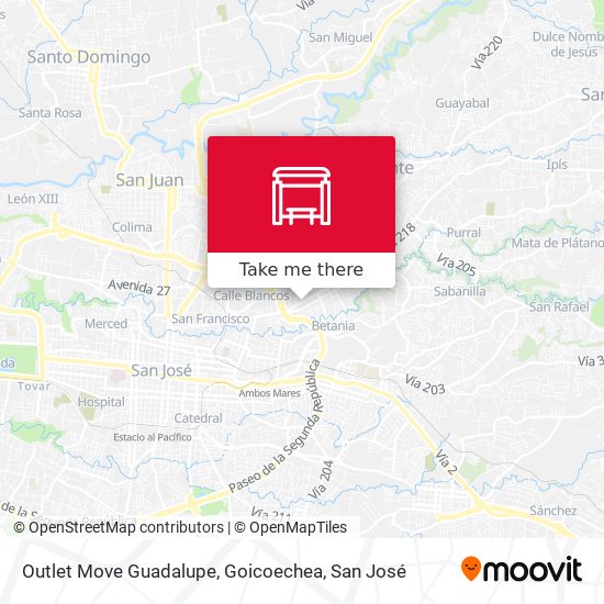 Outlet Move Guadalupe, Goicoechea map