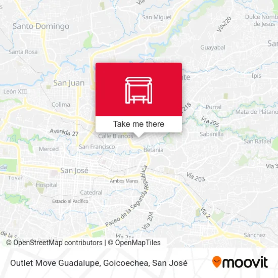 Mapa de Outlet Move Guadalupe, Goicoechea