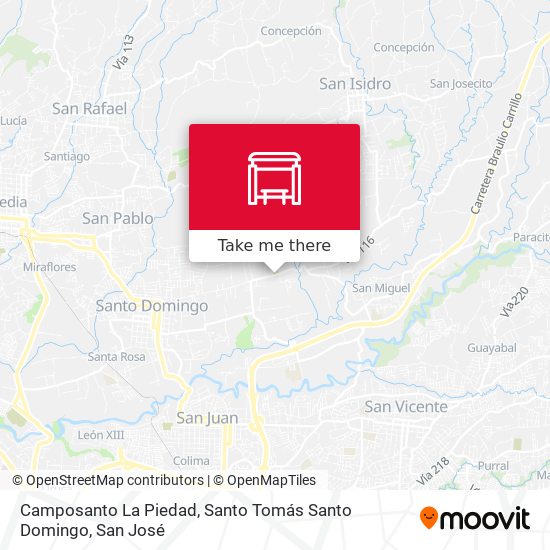 Camposanto La Piedad, Santo Tomás Santo Domingo map