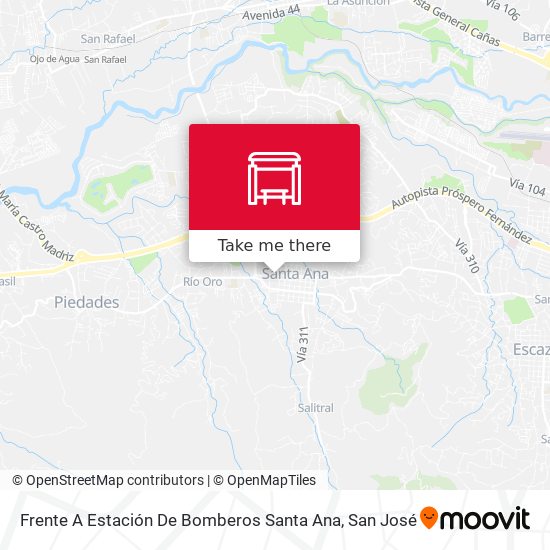 Frente A Estación De Bomberos Santa Ana map