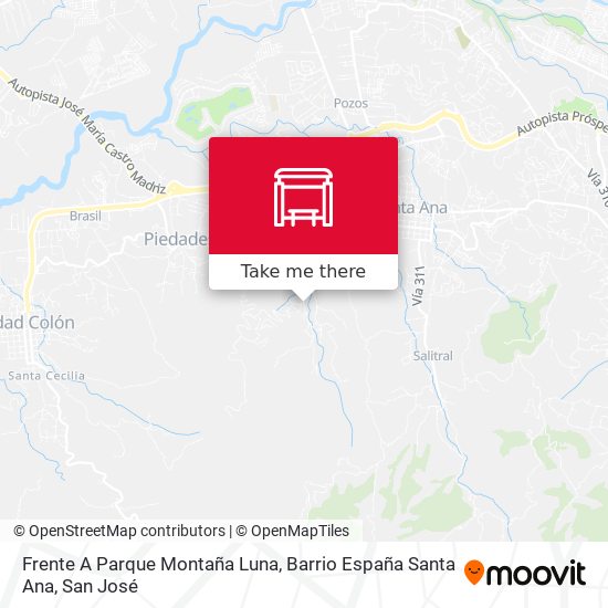 Frente A Parque Montaña Luna, Barrio España Santa Ana map