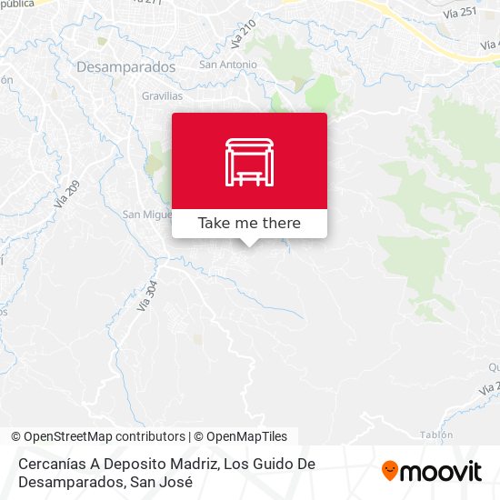 Cercanías A Deposito Madriz, Los Guido De Desamparados map