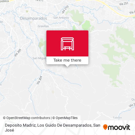 Mapa de Deposito Madriz, Los Guido De Desamparados