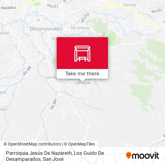 Parroquia Jesús De Nazareth, Los Guido De Desamparados map