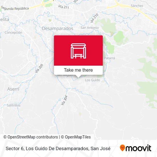 Mapa de Sector 6, Los Guido De Desamparados