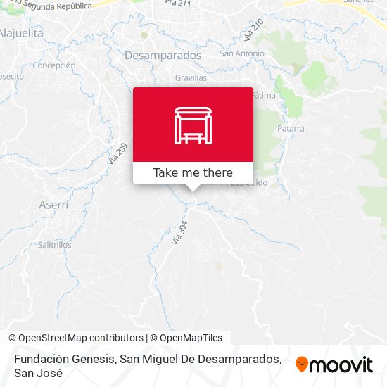 Mapa de Fundación Genesis, San Miguel De Desamparados