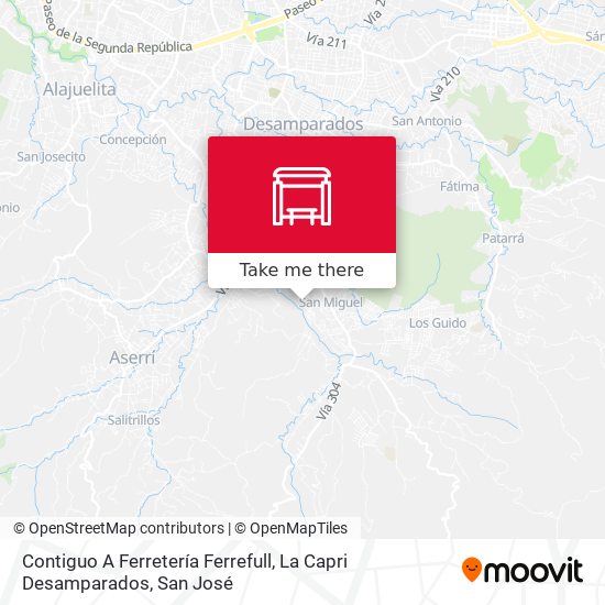 Contiguo A Ferretería Ferrefull, La Capri Desamparados map