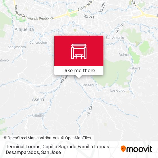 Terminal Lomas, Capilla Sagrada Familia Lomas Desamparados map