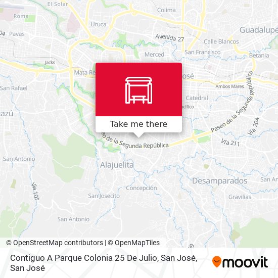 Contiguo A Parque Colonia 25 De Julio, San José map