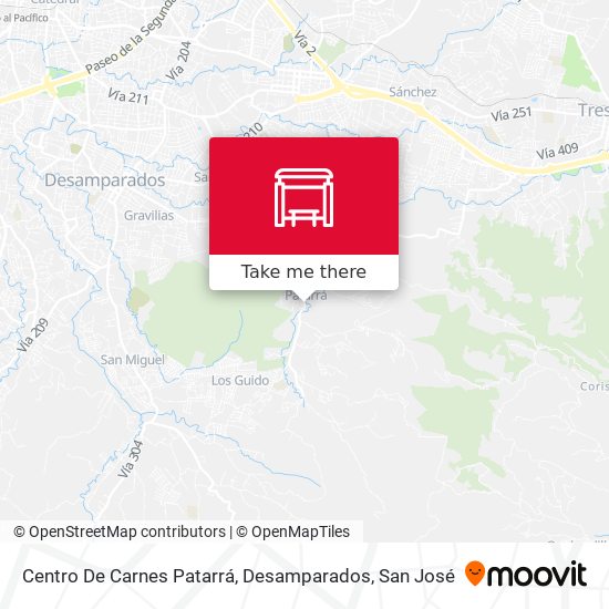Centro De Carnes Patarrá, Desamparados map