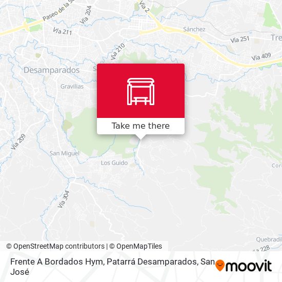Frente A Bordados Hym, Patarrá Desamparados map