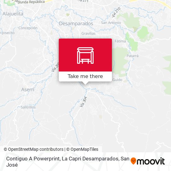 Contiguo A Powerprint, La Capri Desamparados map