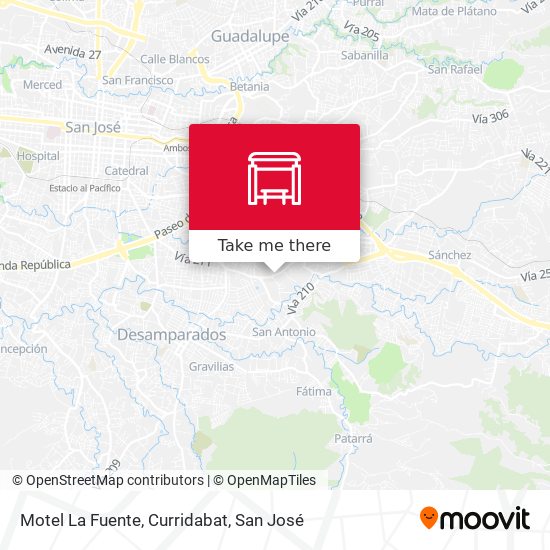 Motel La Fuente, Curridabat map