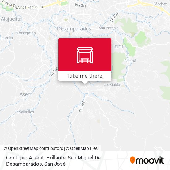 Mapa de Contiguo A Rest. Brillante, San Miguel De Desamparados