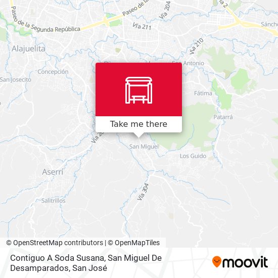Contiguo A Soda Susana, San Miguel De Desamparados map