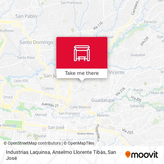 Industrias Laquinsa, Anselmo Llorente Tibás map