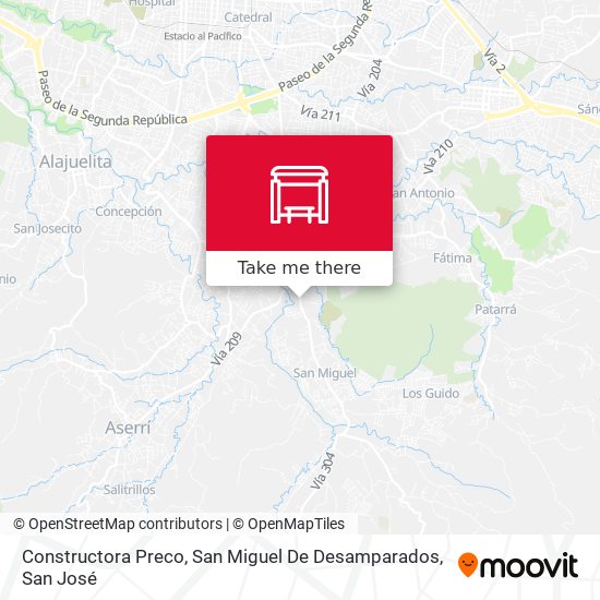 Constructora Preco, San Miguel De Desamparados map