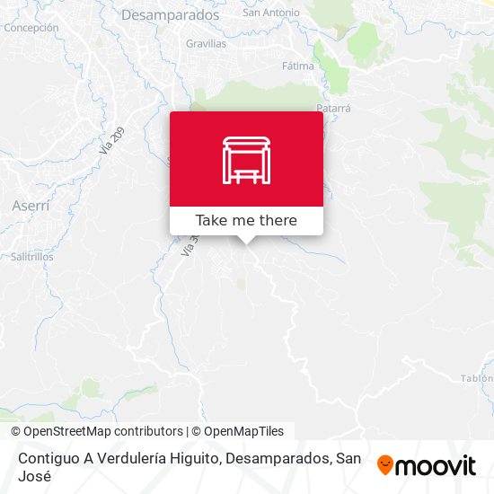 Contiguo A Verdulería Higuito, Desamparados map